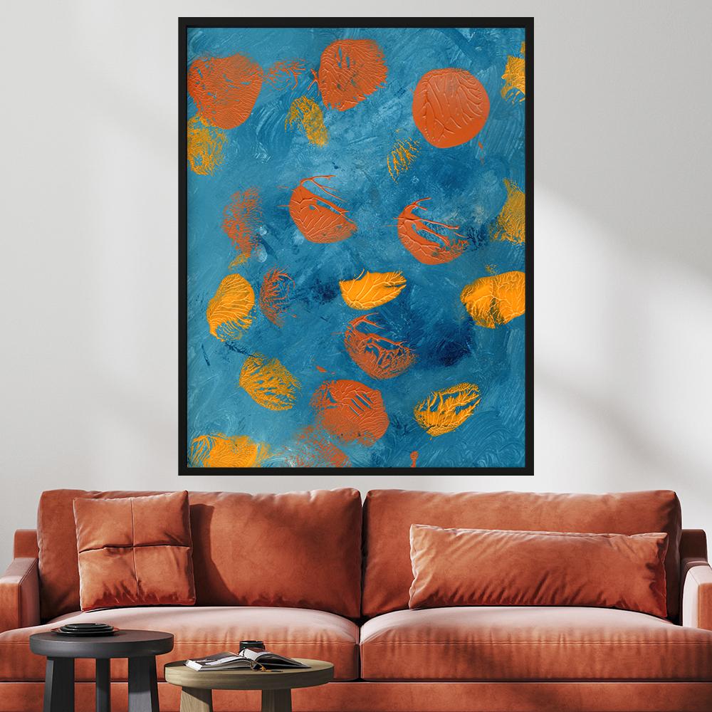 Yellow Orange Leaves Canvas