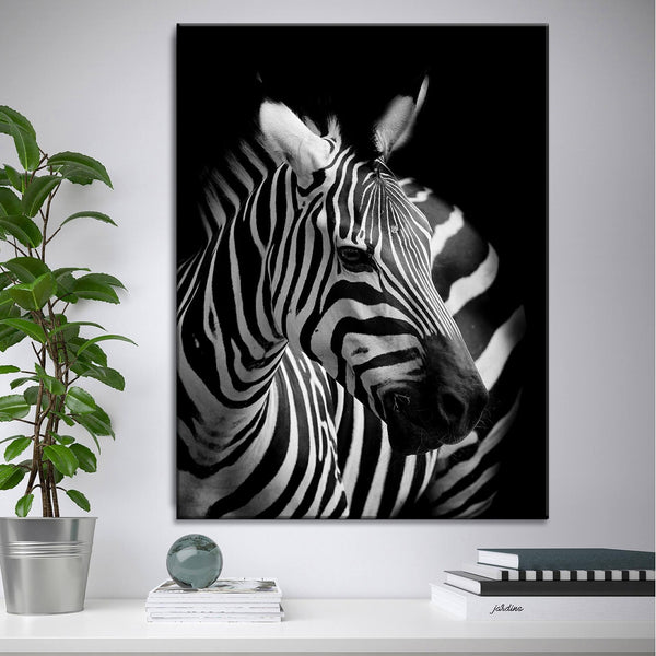 Weißes Zebra-Canvas