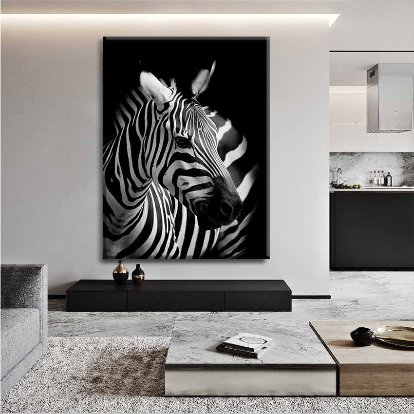 Weißes Zebra-Canvas