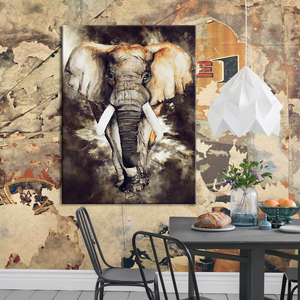 Elephant Gold Canvas