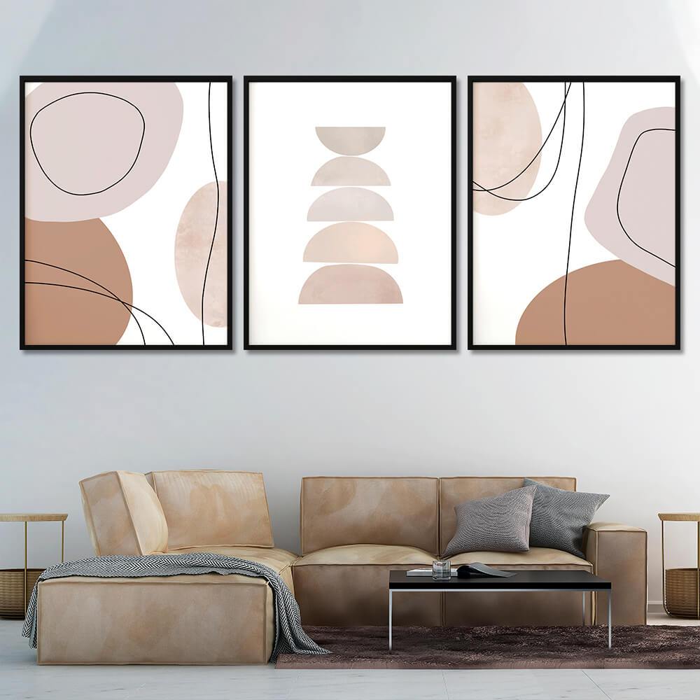 Abstract Beige Canvas