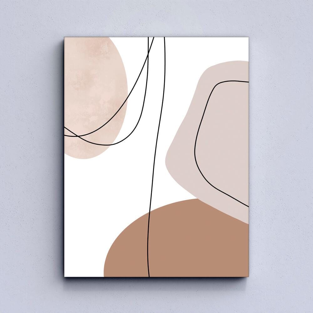 Abstract Beige Canvas