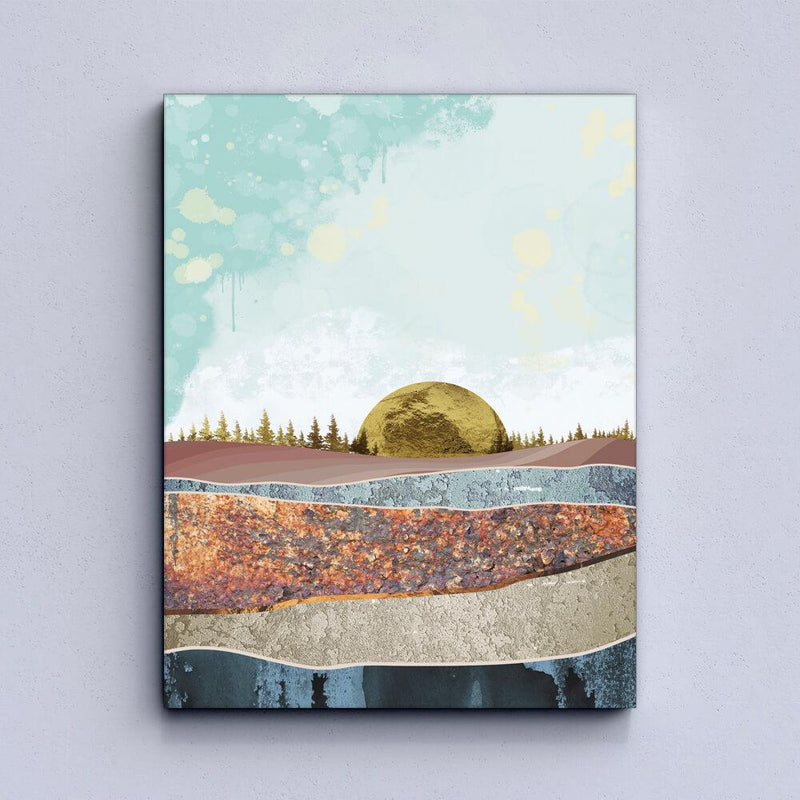 Abstract Forest And Mountains Canvas