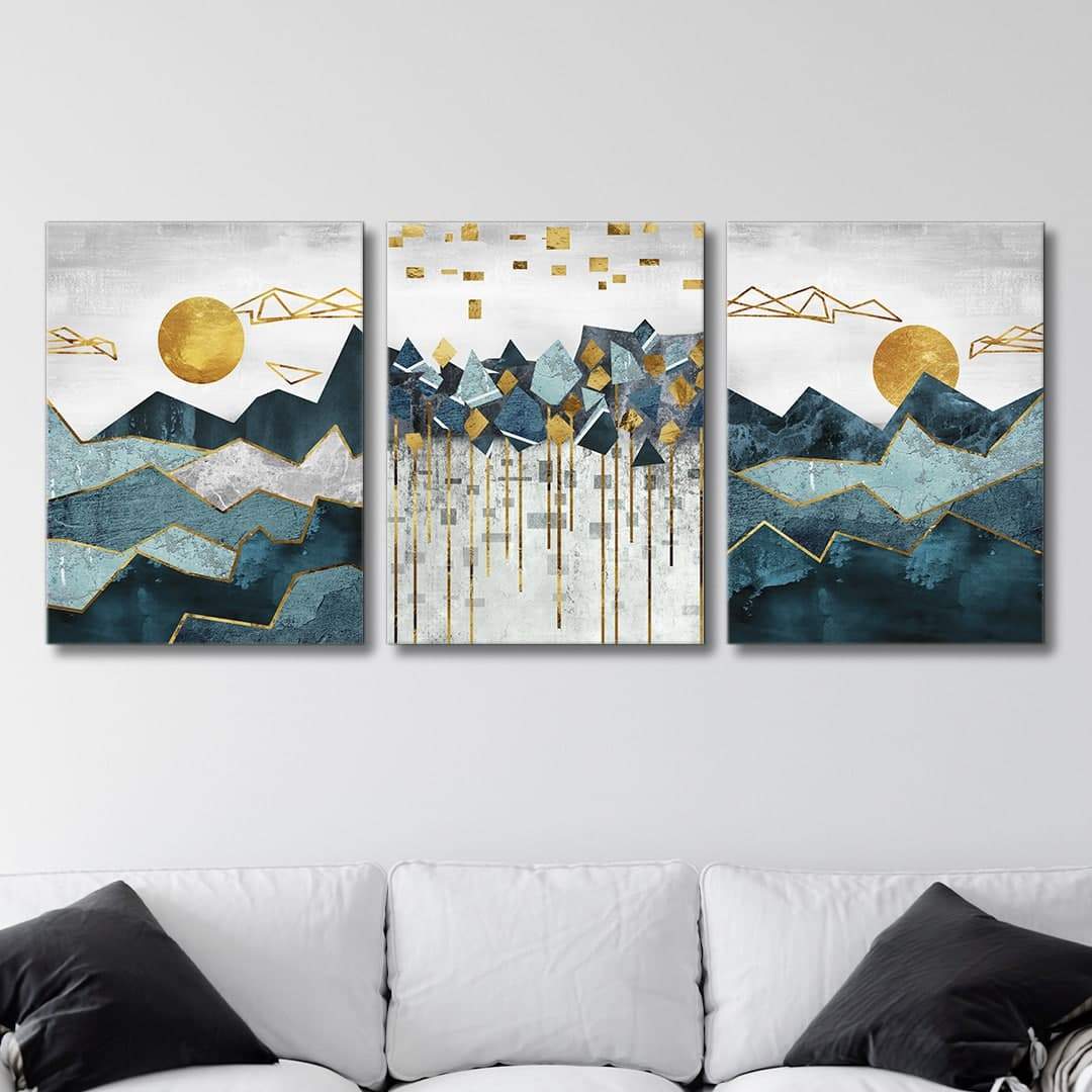 Abstract Mountain Canvas