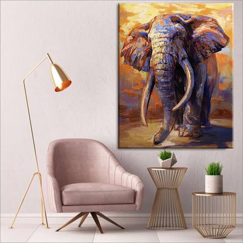 Oil Elephant Canvas