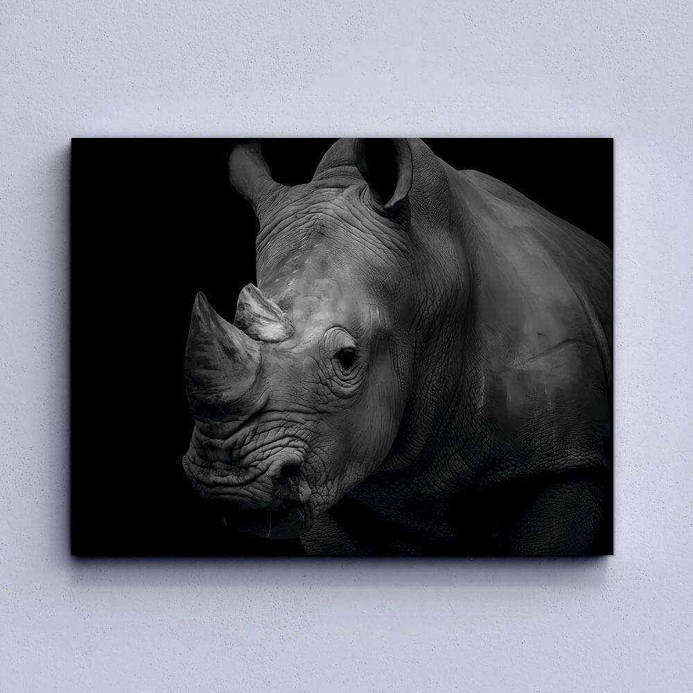 Black Rhinoceros Canvas