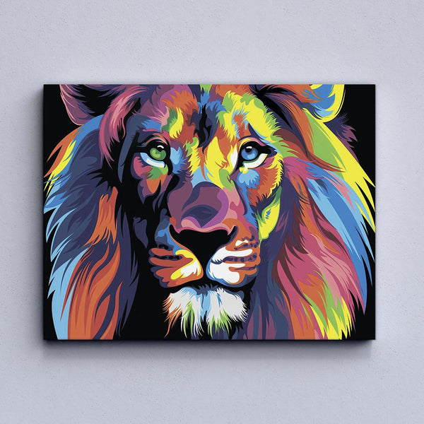 Colorful Lion Canvas