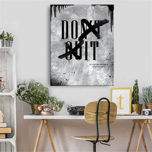 Motivational Poster Don't Quit Do It Canvas Wall Art | Canvas4Walls ...