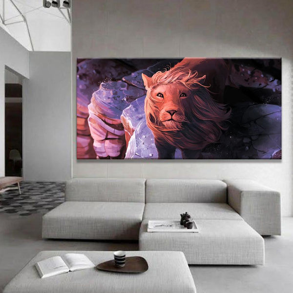 Löwin Siehe Leinwand