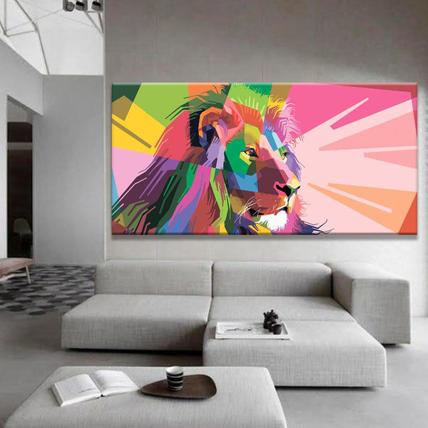 Lion Mozaika Canvas