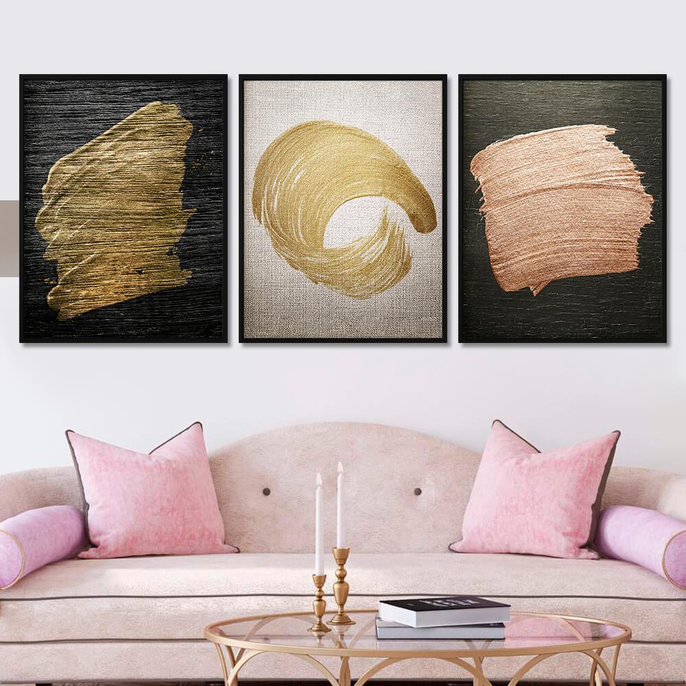 Golden Brush Canvas