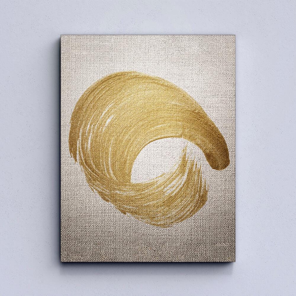 Golden Brush Canvas