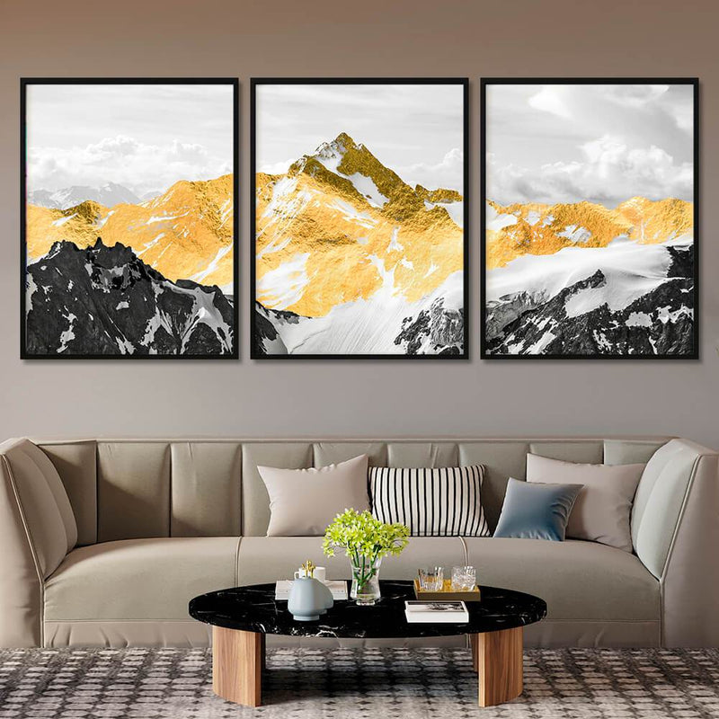 Golden Mountains Canvas