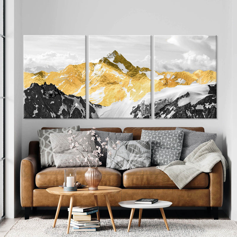 Golden Mountains Canvas
