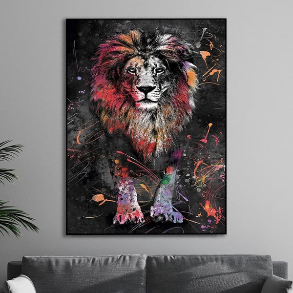 Graffiti Lion Canvas