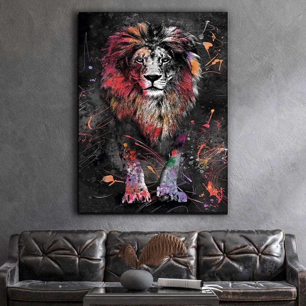 Graffiti Lion Canvas