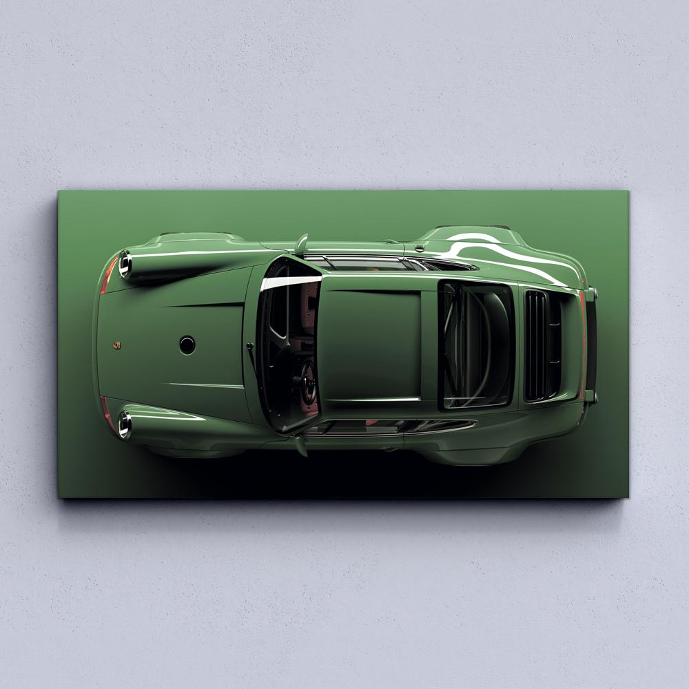 Green Porsche 911 Canvas