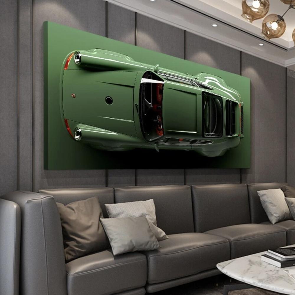 Affiche verte Porsche 911, art mural Porsche, impression de Affiche verte Porsche 911, art mural Porsche, impression de