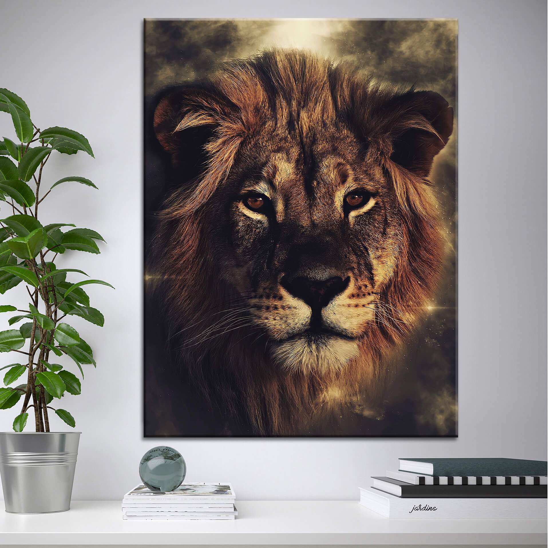 Lion Brown Canvas