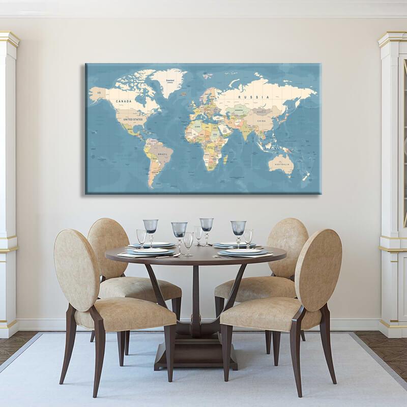 World Map Canvas