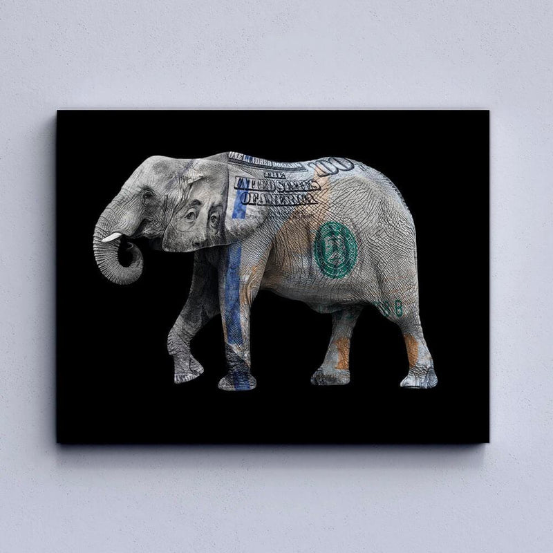 Geld-Elefant-Leinwand