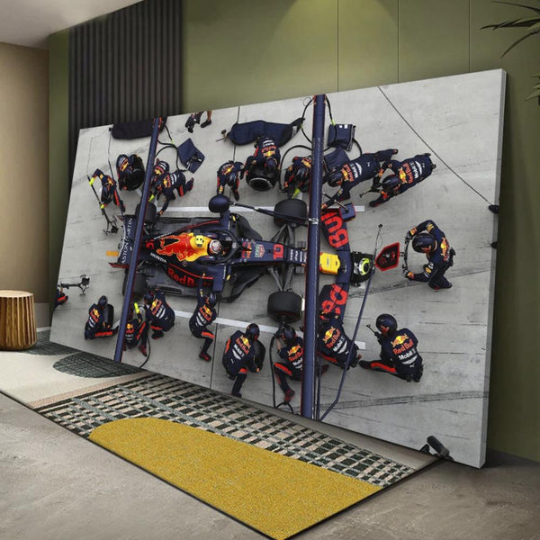 F1 Red Bull Pit Stop Canvas