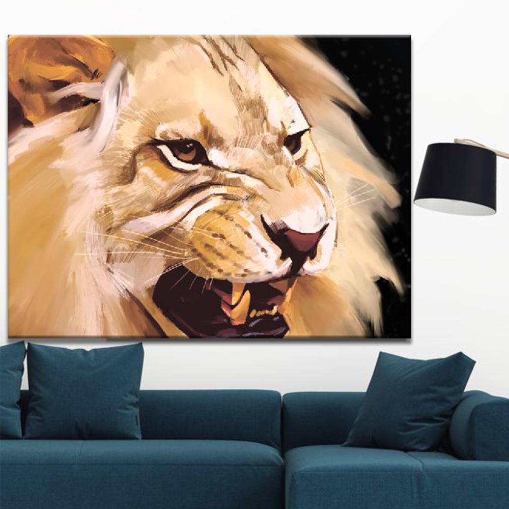 Angry Lion Canvas