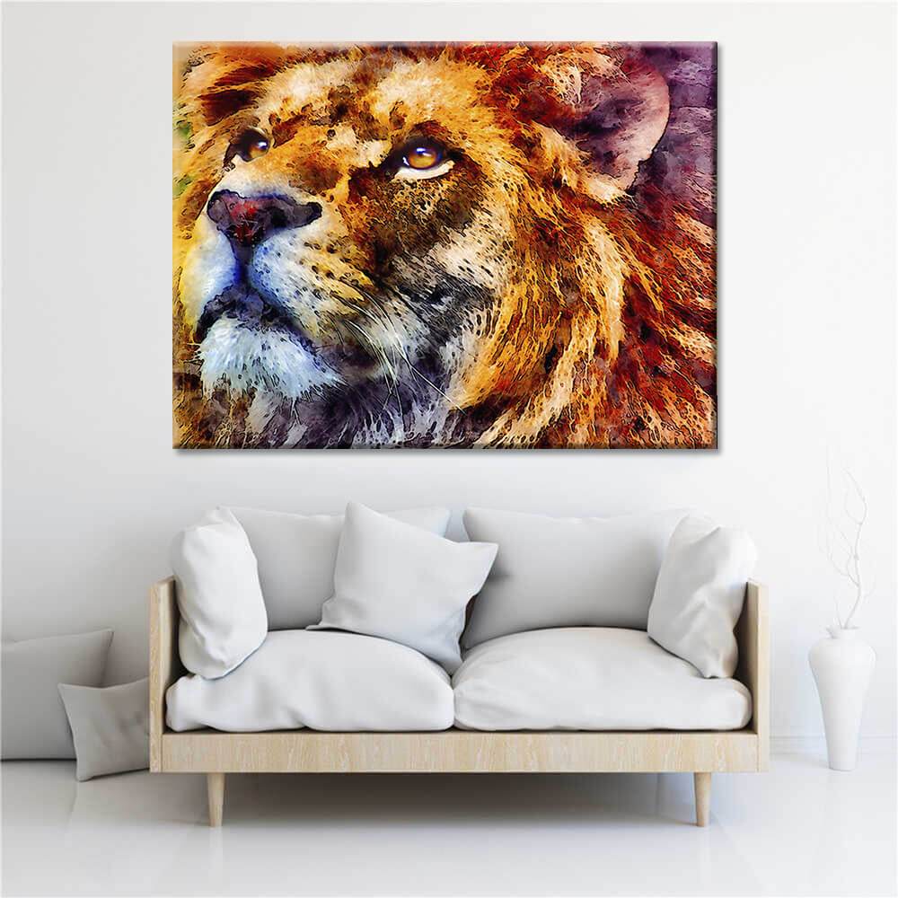 Lion Drawing Canvas