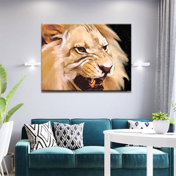 Angry Lion Canvas