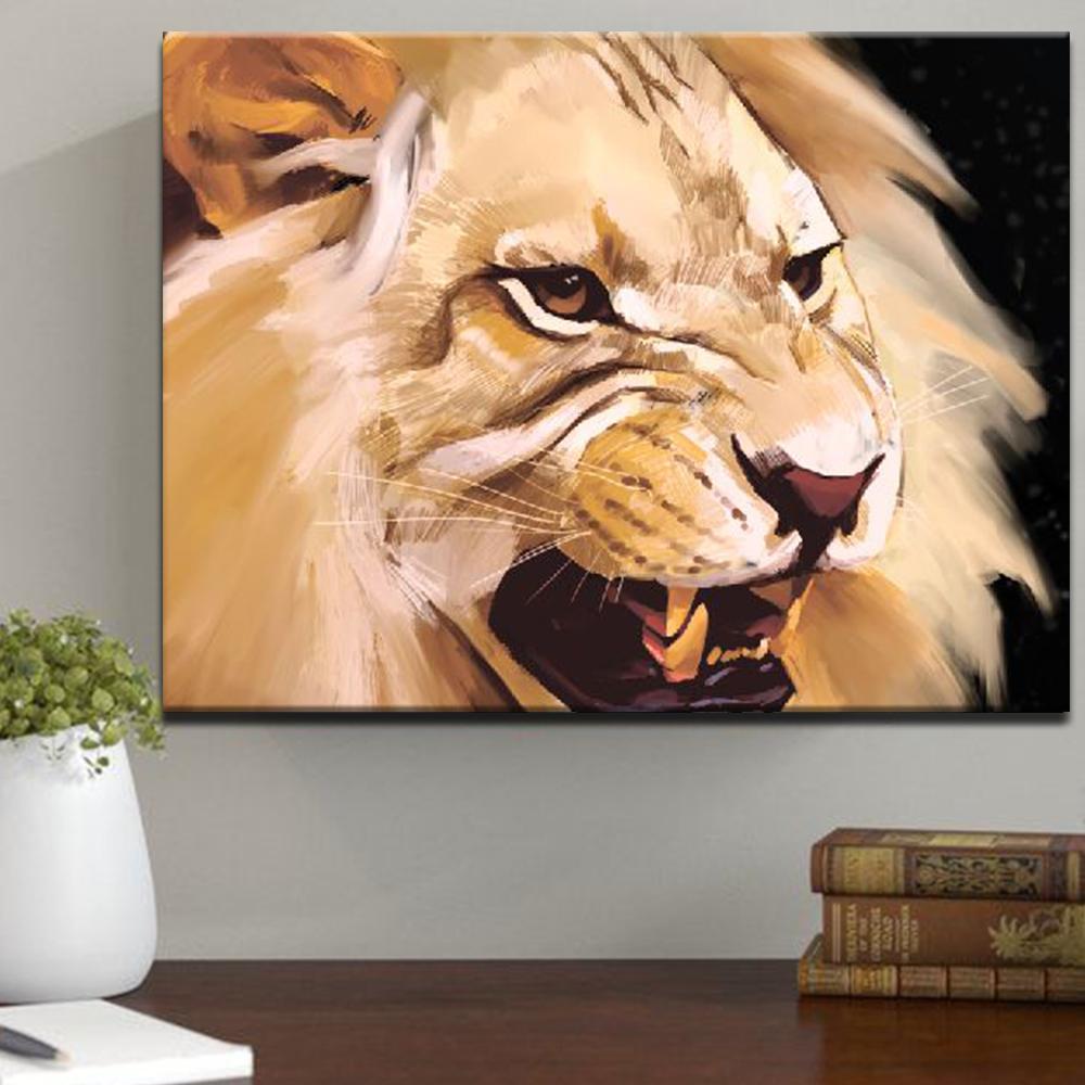 Angry Lion Canvas