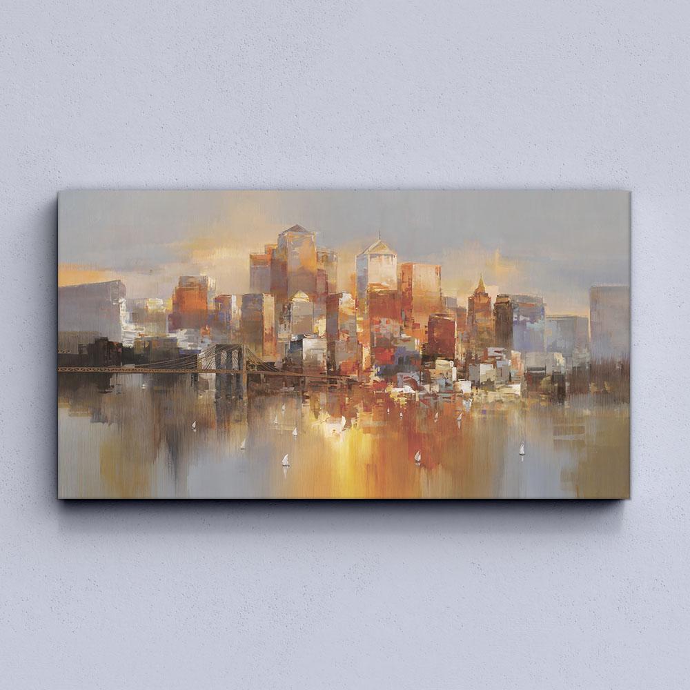 Cityscape Sunset Canvas