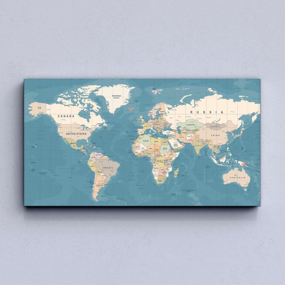 World Map Canvas