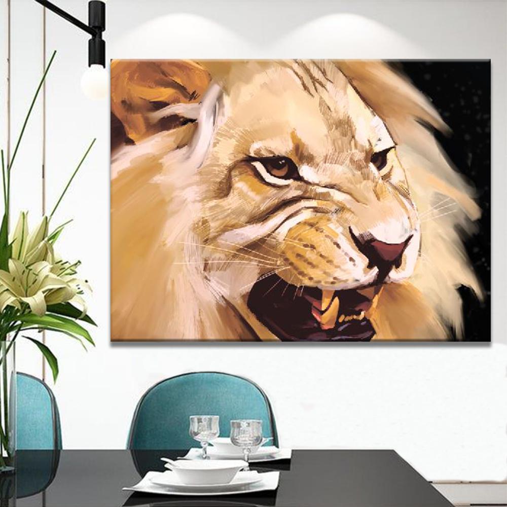 Angry Lion Canvas